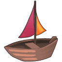 魚缸裝飾：小船