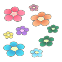 魚缸裝飾:繽紛花朵