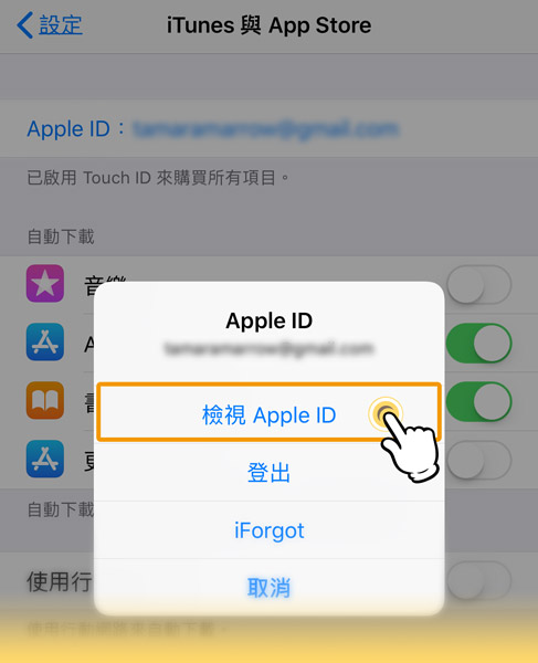 點選【檢視Apple ID】